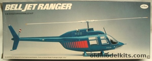 Testors 1/32 Bell Jet Ranger - Bell 206 JetRanger Helicopter - Civil or US Army, 402 plastic model kit